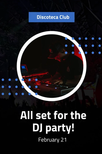 Free DJ Party Tumblr Post Template to Edit Online