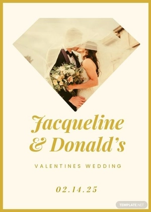 valentines day wedding invitation template