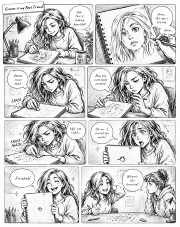 Free Drawing Comic Strip Template to Edit Online