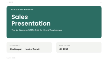 Free Sales Presentation Template to Edit Online