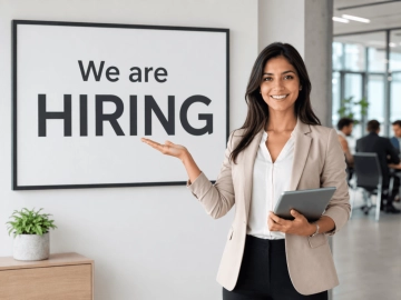 Free LinkedIn HR Recruitment Ad Template for Female to Edit Online