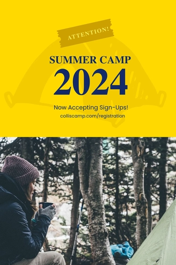 Free Camp Announcement Tumblr Post Template to Edit Online