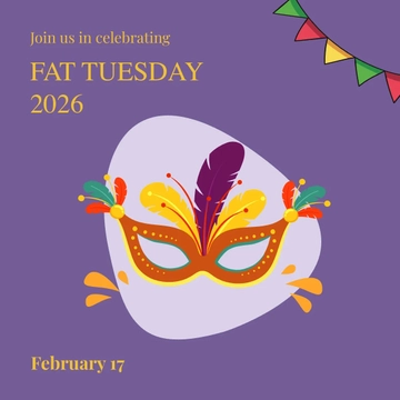 Free Mardi Grass Event Instagram Post Template to Edit Online Free Mardi Grass Event Instagram Post Template to Edit Online