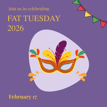 Free Mardi Grass Event Linkedin Post Template to Edit Online Free Mardi Grass Event Linkedin Post Template to Edit Online