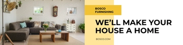 Free Interior Design Linkedin Banner Template to Edit Online