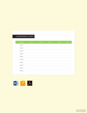 Blank Comparison Chart Template