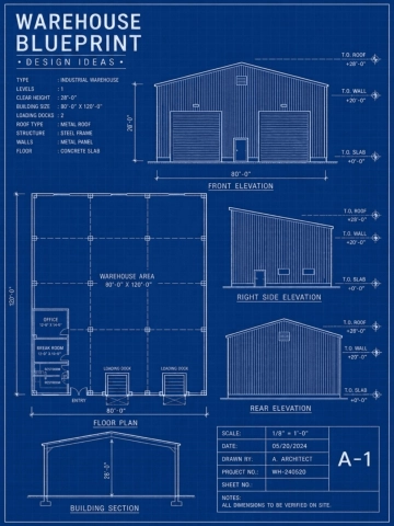 Free Warehouse Blueprint Template to Edit Online