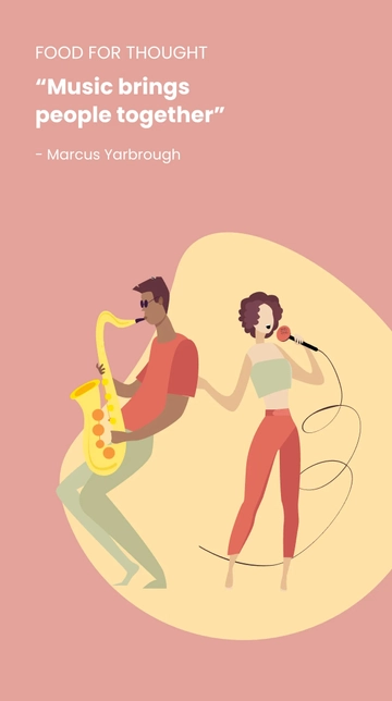 Free Music Quote Whatsapp Post Template to Edit Online