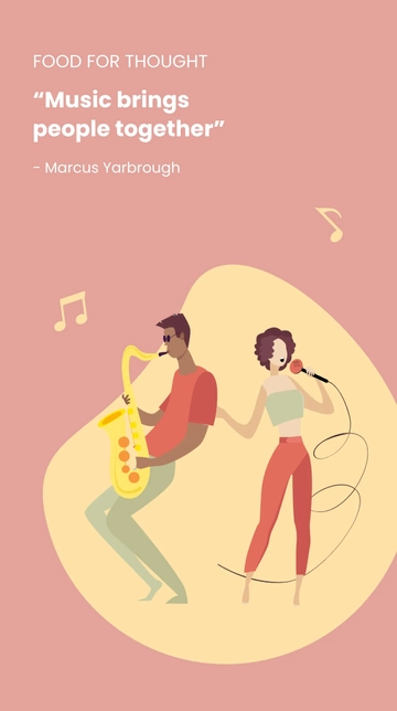 Free Music Quote Instagram Story Template to Edit Online