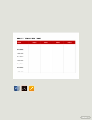 Product Comparison Chart Template