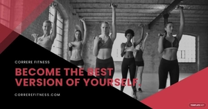 Free Fitness Motivation Facebook Post Template to Edit Online