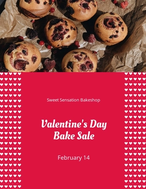 Valentines Day Bake Sale Flyer Template