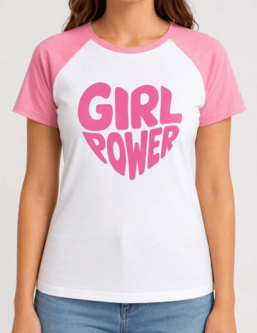 Free Woman Standing in T-Shirt Mockup Template to Edit Online