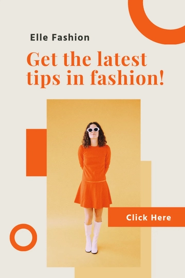 Free Fashion Tips Pinterest Pin Template to Edit Online
