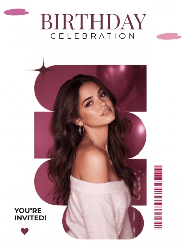 Premium Magazine Style Birthday Invitation Template