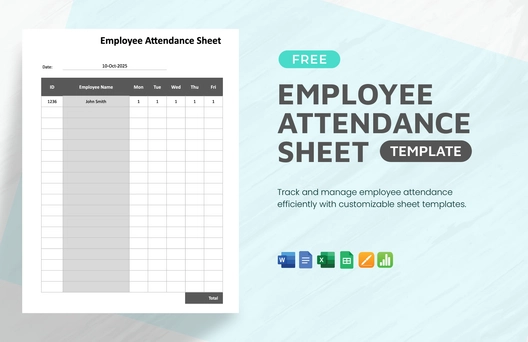 Employee Attendance Sheet Template