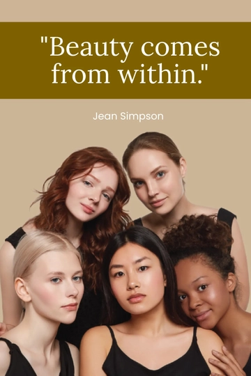Free Beauty Quote Pinterest Pin Template to Edit Online