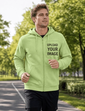 Free Full Zip Hoodie Mockup Template to Edit Online