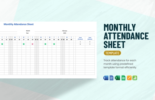 Monthly Attendance Sheet Template