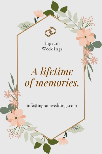 Free Wedding Pinterest Pin Template to Edit Online