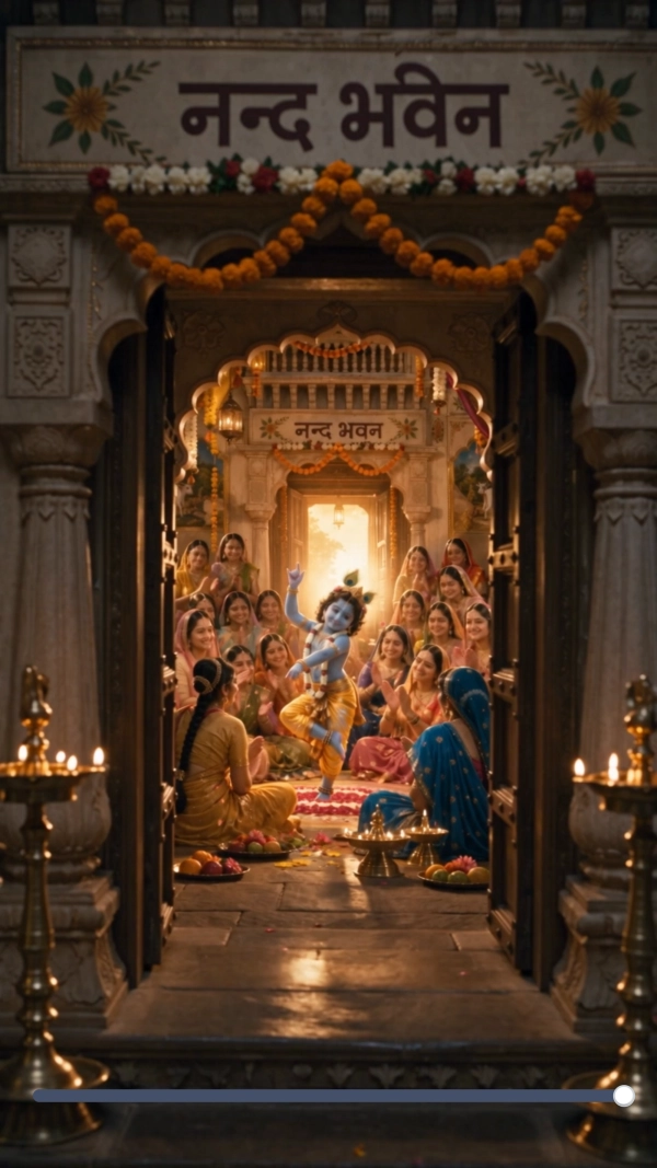 Little Krishna Dance Janmashtami Video Template