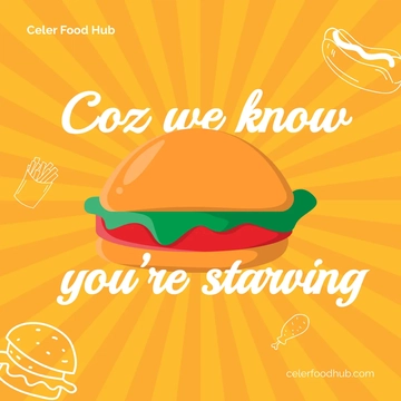 Free Fast Food Instagram Post Template to Edit Online