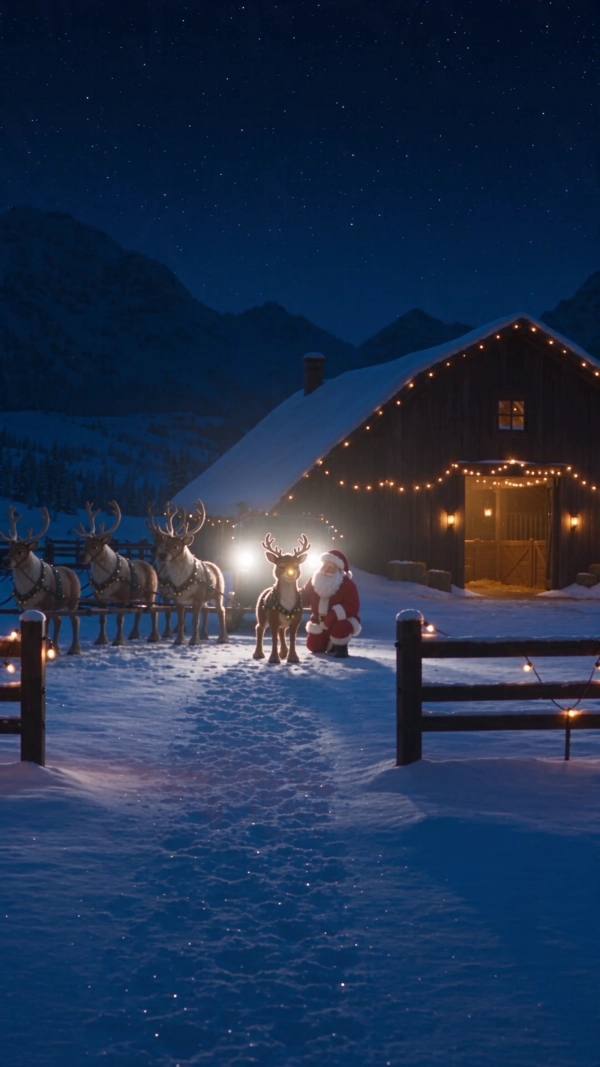 The Reindeer With the Gentle Light Christmas Video Template