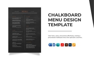 Chalkboard Menu Design Template