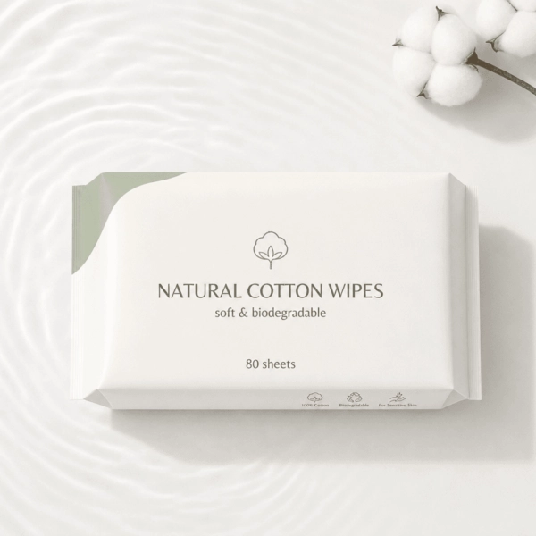 Free Natural Cotton Wipes Flat Lay Template to Edit Online