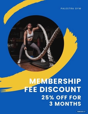 Gym Discount Flyer Template