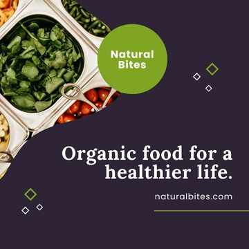 Free Organic Food Instagram Ad Template to Edit Online