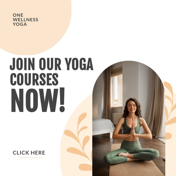 Free Yoga Courses Instagram Ad Template to Edit Online