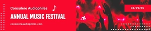 Free Annual Music Festival Soundcloud Banner Template to Edit Online