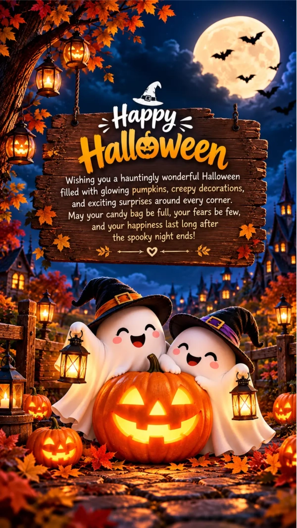 Free Halloween Company Wishes Poster to Edit Online