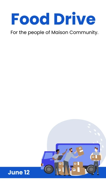 Free Food Drive Snapchat Geofilter Template to Edit Online