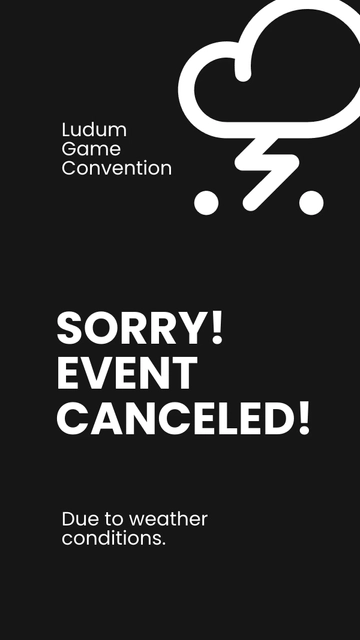 Free Event Cancellation Whatsapp Story Template to Edit Online