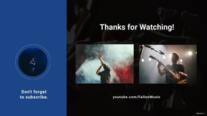 Free Music Youtube End Screen Template to Edit Online