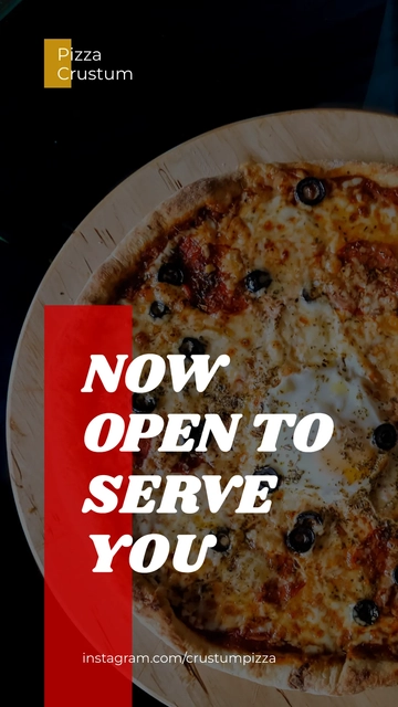 Free Pizza Shop Facebook Story Template to Edit Online