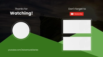 Free Adventure Youtube End Screen Template to Edit Online