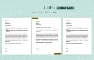 Letter Requesting Waiver
