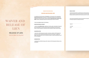 Waiver of Consent Agreement Template