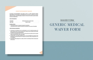 Generic Medical Waiver Form Template