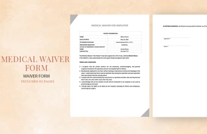 Medical Waiver Form Template