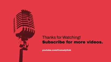 Free Comedy Show Youtube End Screen Template to Edit Online