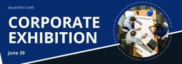 Free Corporate Exhibition Tumblr Banner Template to Edit Online