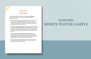 Sports Waiver Sample Template