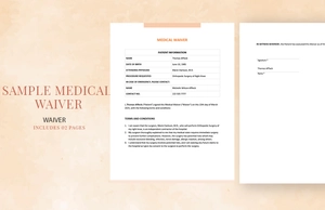 Sample Medical Waiver Template