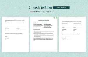 Construction Lien Waiver Template
