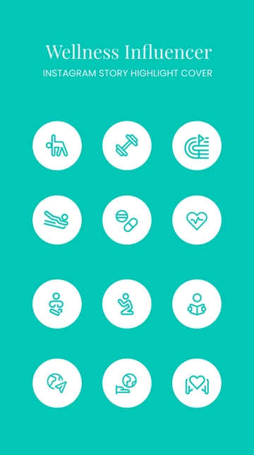 Free Wellness Influencer Instagram Story Highlight Cover Template to Edit Online