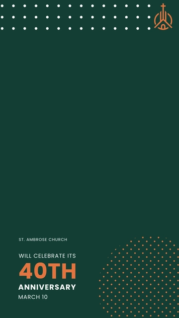 Free Church Anniversary Snapchat Geofilter Template to Edit Online